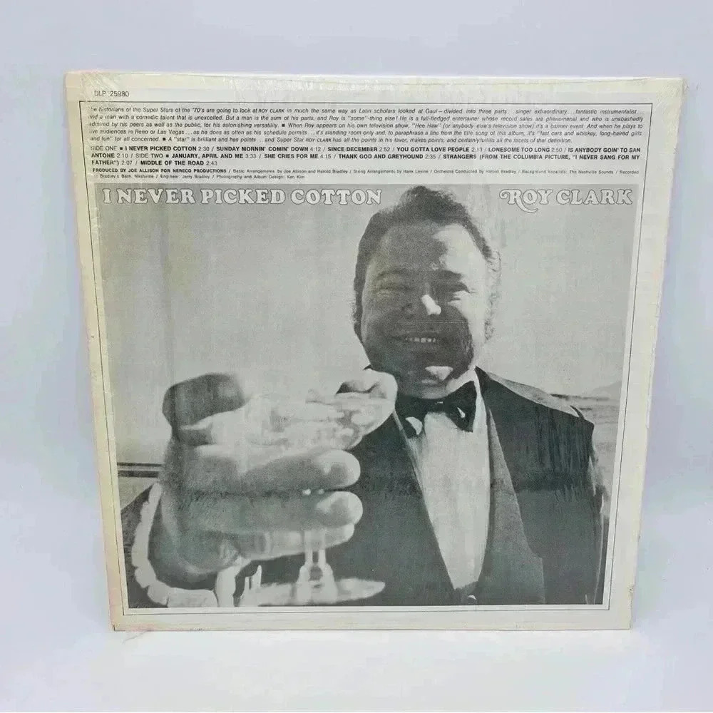 Vintage Vinyl Roy Clark "I Never Picked Cotton" Album - Picture 2 of 4